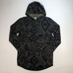 American Rag Cie Hoodie Men's S Green Southwesternโ Aztec Tribal Sweathshirt